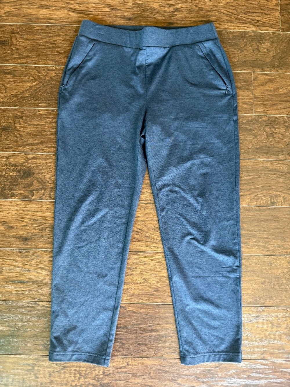 Chico’s Blue Pull On Pants Side Zip Pockets Size 1R
